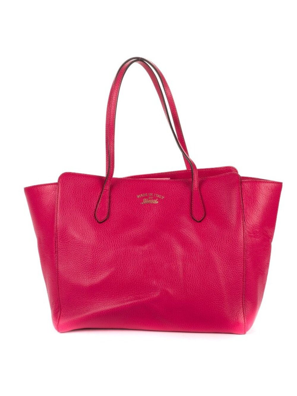 Gucci Shopping Tote Fuchsia Pink Grain Calf Skin Leather